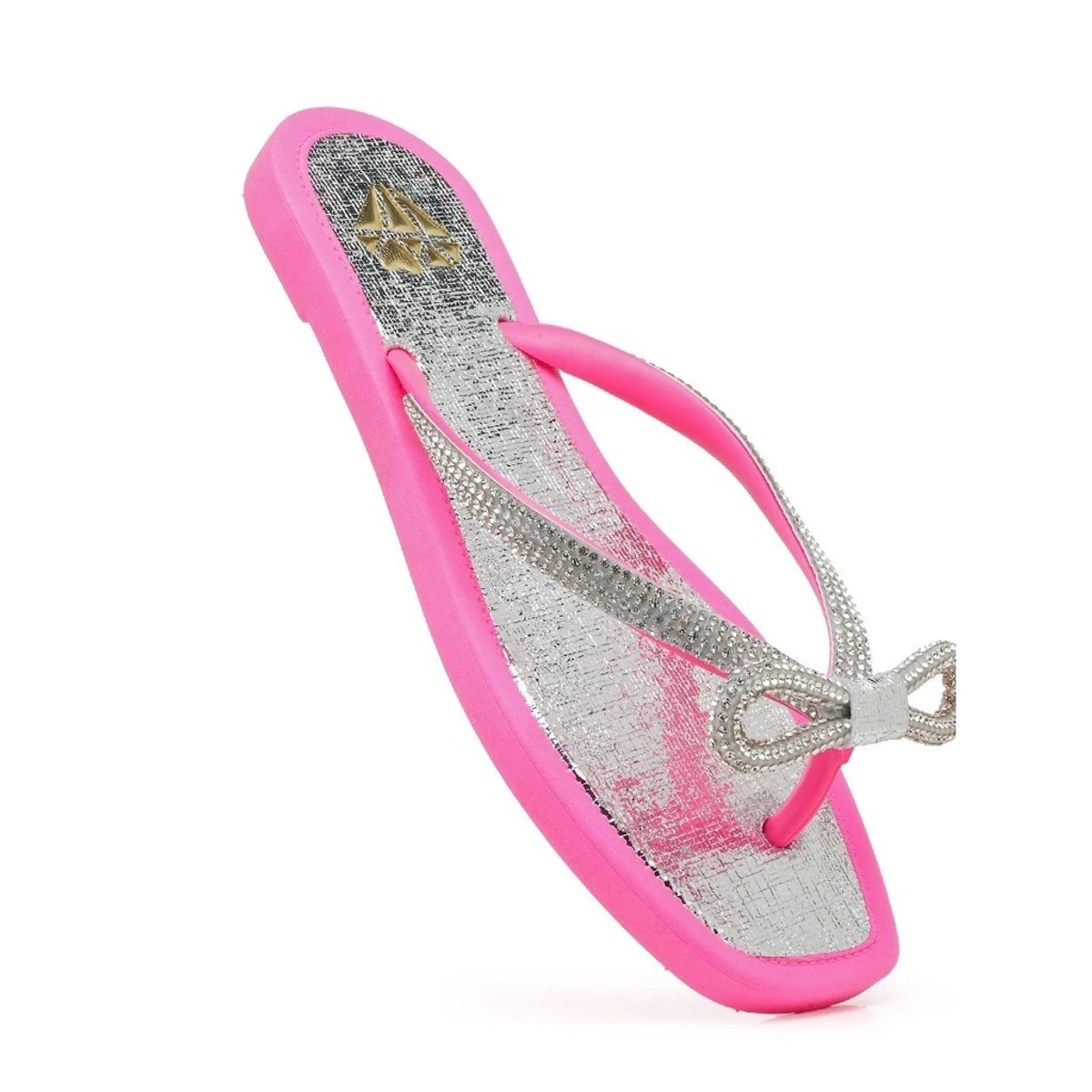 Chinelo Feminino Metalizado com Laço - Imagem 6