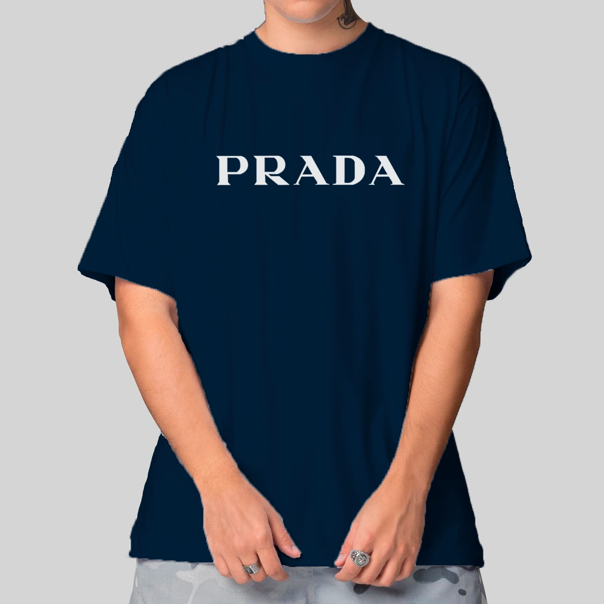 Camiseta Masculina Oversized Prada - Imagem 7