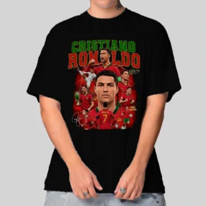 Camiseta Masculina Oversized Cristiano Ronaldo Portugal